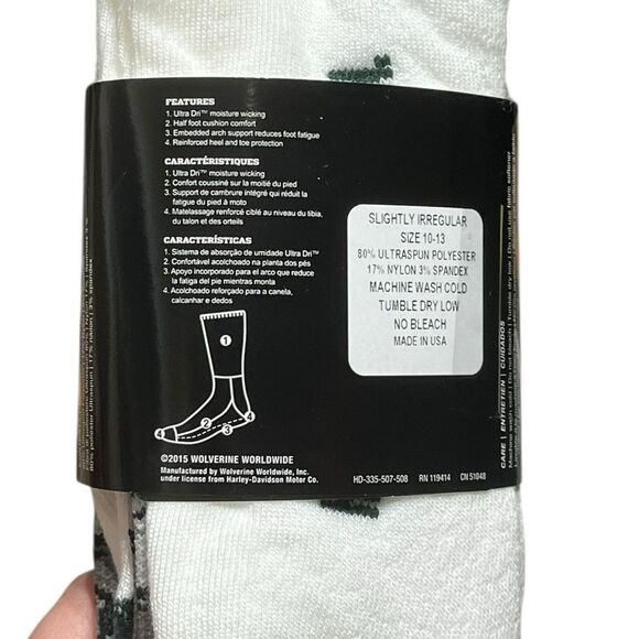 Harley-Davidson Motorcycle Biker Snowman Socks, 2 Pairs, Size L, NWT - Picture 8 of 9